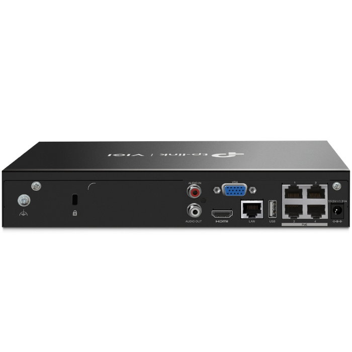 TP-Link VIGI NVR1004H-4P Grabador de vídeo en red de 4 canales con PoE+ TP-Link VIGI NVR1004H-4P Grabador de vídeo en red de 4 canales con PoE+